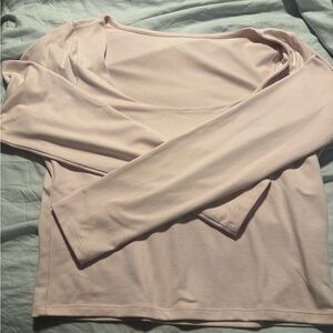 Hollister Long-Sleeve Seamless Fabric Scoop neck long sleeve Pink